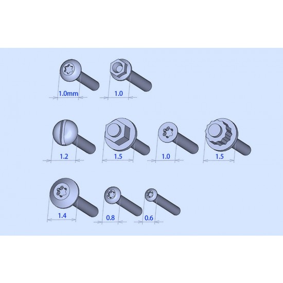 1/12 Motorcycle Rivet set 1/12 Motorcycle Rivet set
