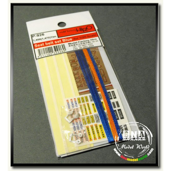 1/20 Seat Belt Set - Blue 1/20 Seat Belt Set - Blue