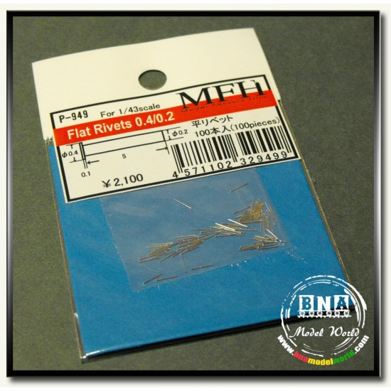 Flat rivets 0.4/0.2 (100pcs) Flat rivets 0.4/0.2 (100pcs)