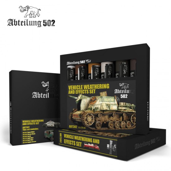502 Abteilung Oil Paint Set - Vehicle Weathering and Effects Set (6x 20ml) 502 Abteilung Oil Paint Set - Vehicle Weathering and Effects Set (6x 20ml)