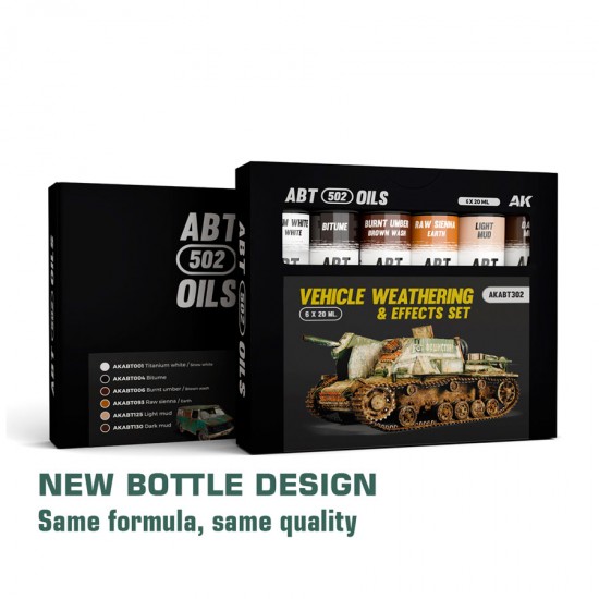 502 Abteilung Oil Paint Set - Vehicle Weathering and Effects Set (6x 20ml) 502 Abteilung Oil Paint Set - Vehicle Weathering and Effects Set (6x 20ml)