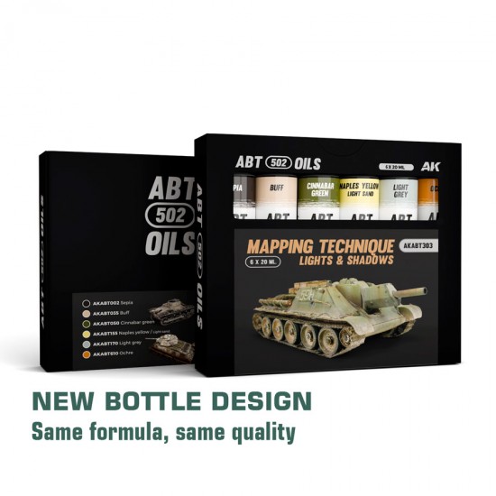 502 Abteilung Oil Paint Set - Mapping Technique Lights and Shadows (6x 20ml) 502 Abteilung Oil Paint Set - Mapping Technique Lights and Shadows (6x 20ml)