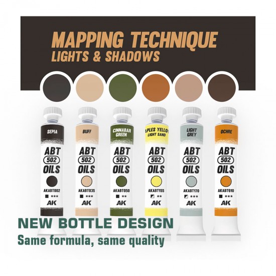 502 Abteilung Oil Paint Set - Mapping Technique Lights and Shadows (6x 20ml) 502 Abteilung Oil Paint Set - Mapping Technique Lights and Shadows (6x 20ml)