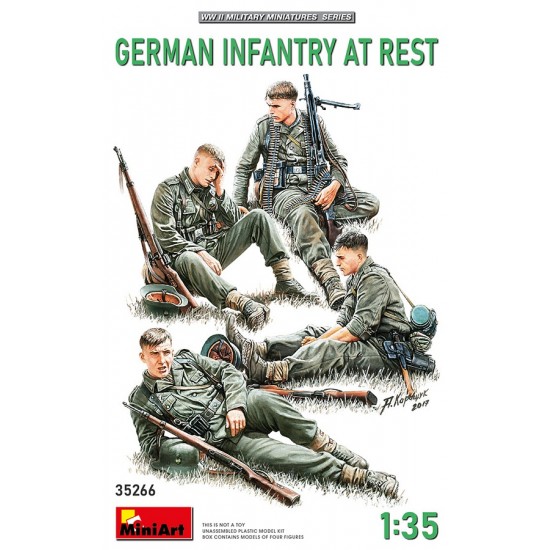 1/35 German Infantry at Rest (4 Figures w/Weapon & Equipment) 1/35 German Infantry at Rest (4 Figures w/Weapon & Equipment)