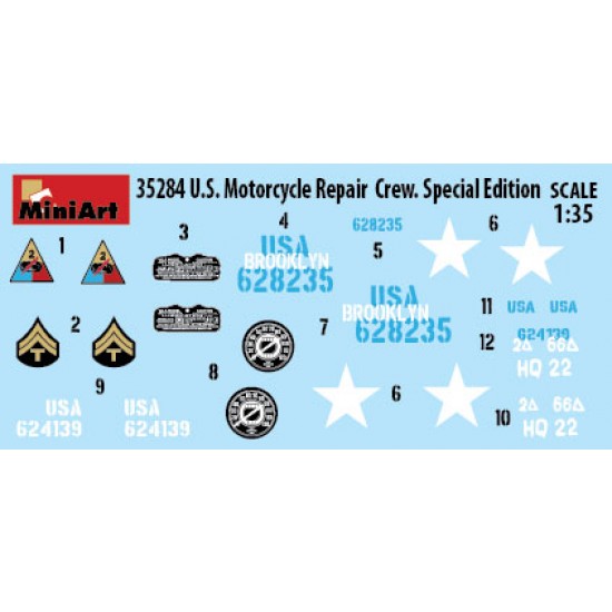 1/35 US Motorcycle Repair Crew [Special Edition] (2 Motorcycles & 3 Figures)