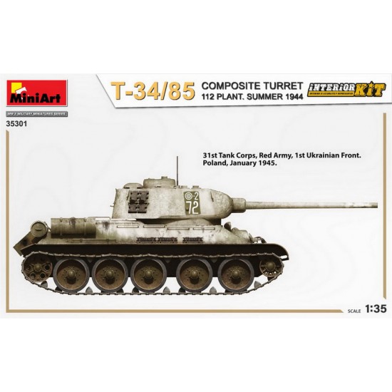 1/35 T-34-85 Composite Turret, 112 Plant, Summer 1944 Interior Kit 1/35 T-34-85 Composite Turret, 112 Plant, Summer 1944 Interior Kit