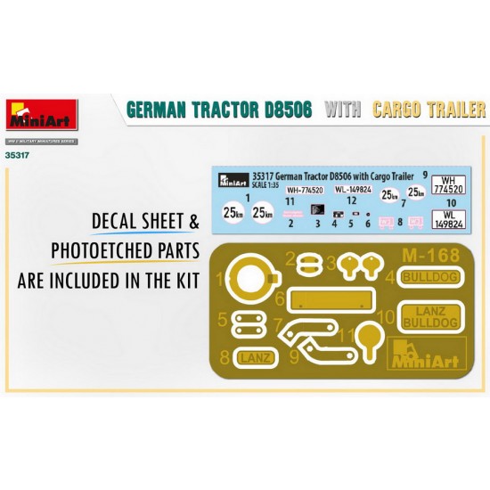 1/35 German Tractor D8506 with Cargo Trailer 1/35 German Tractor D8506 with Cargo Trailer