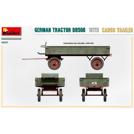 1/35 German Tractor D8506 with Cargo Trailer 1/35 German Tractor D8506 with Cargo Trailer