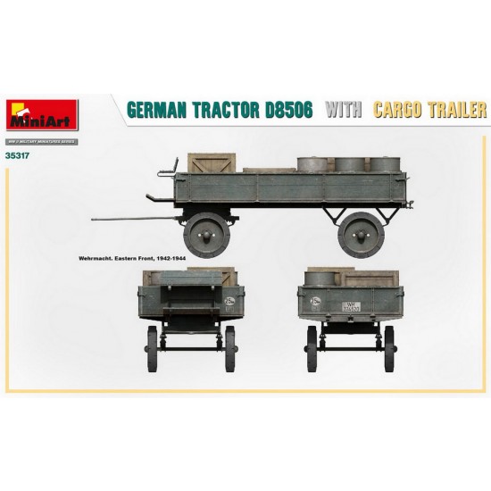 1/35 German Tractor D8506 with Cargo Trailer 1/35 German Tractor D8506 with Cargo Trailer
