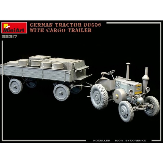 1/35 German Tractor D8506 with Cargo Trailer 1/35 German Tractor D8506 with Cargo Trailer