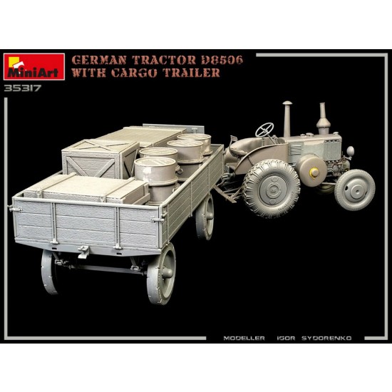 1/35 German Tractor D8506 with Cargo Trailer 1/35 German Tractor D8506 with Cargo Trailer