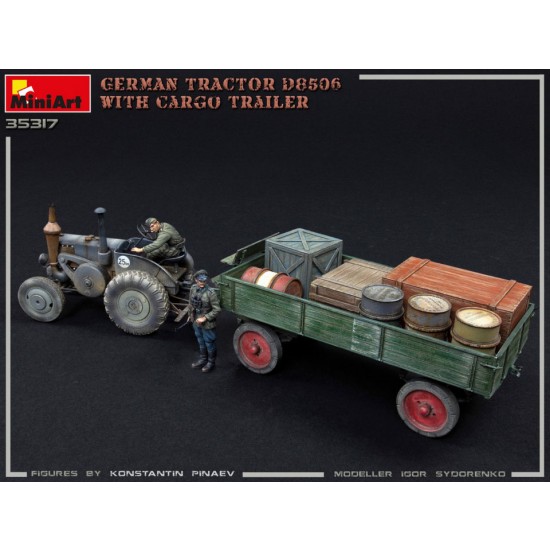 1/35 German Tractor D8506 with Cargo Trailer 1/35 German Tractor D8506 with Cargo Trailer