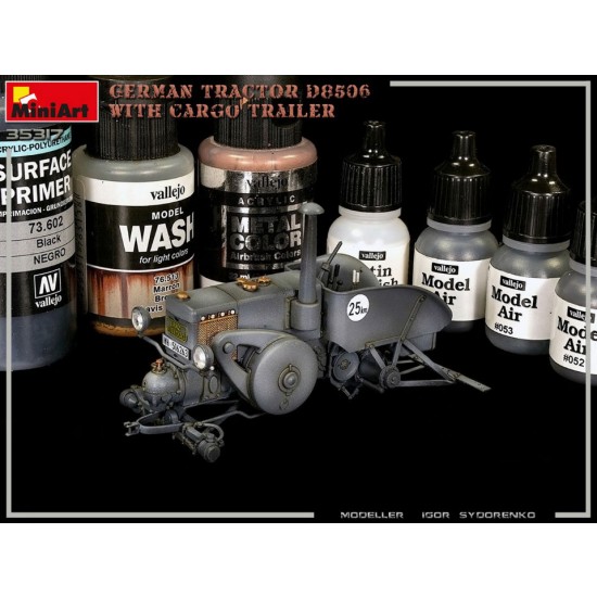 1/35 German Tractor D8506 with Cargo Trailer 1/35 German Tractor D8506 with Cargo Trailer