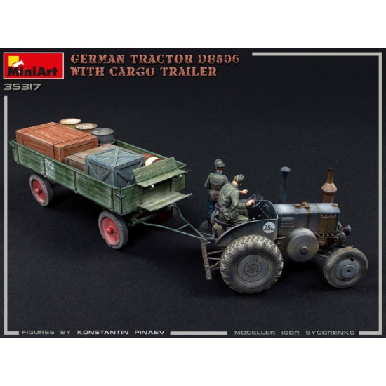 1/35 German Tractor D8506 with Cargo Trailer 1/35 German Tractor D8506 with Cargo Trailer
