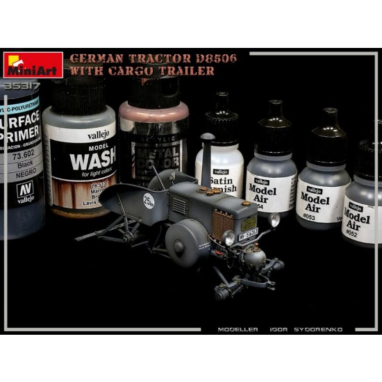 1/35 German Tractor D8506 with Cargo Trailer 1/35 German Tractor D8506 with Cargo Trailer