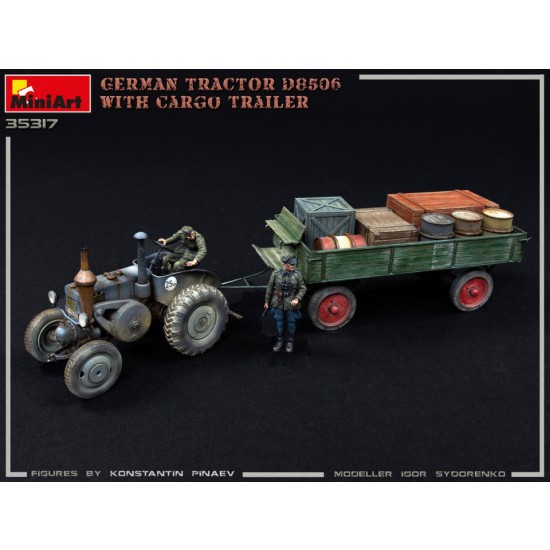 1/35 German Tractor D8506 with Cargo Trailer 1/35 German Tractor D8506 with Cargo Trailer