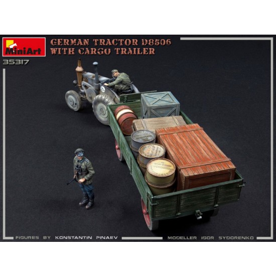 1/35 German Tractor D8506 with Cargo Trailer 1/35 German Tractor D8506 with Cargo Trailer