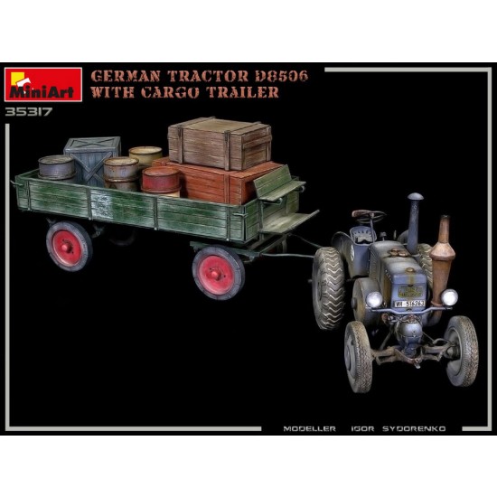 1/35 German Tractor D8506 with Cargo Trailer 1/35 German Tractor D8506 with Cargo Trailer