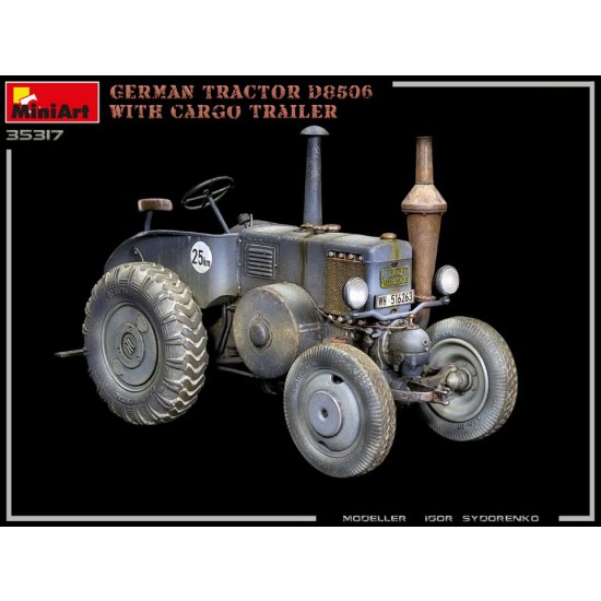 1/35 German Tractor D8506 with Cargo Trailer 1/35 German Tractor D8506 with Cargo Trailer