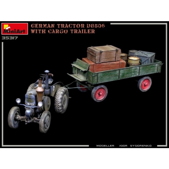 1/35 German Tractor D8506 with Cargo Trailer 1/35 German Tractor D8506 with Cargo Trailer
