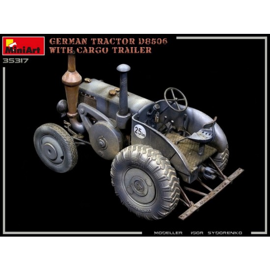 1/35 German Tractor D8506 with Cargo Trailer 1/35 German Tractor D8506 with Cargo Trailer
