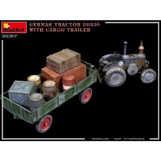1/35 German Tractor D8506 with Cargo Trailer 1/35 German Tractor D8506 with Cargo Trailer