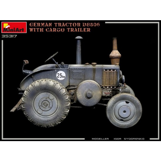 1/35 German Tractor D8506 with Cargo Trailer 1/35 German Tractor D8506 with Cargo Trailer