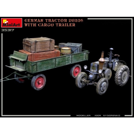 1/35 German Tractor D8506 with Cargo Trailer 1/35 German Tractor D8506 with Cargo Trailer