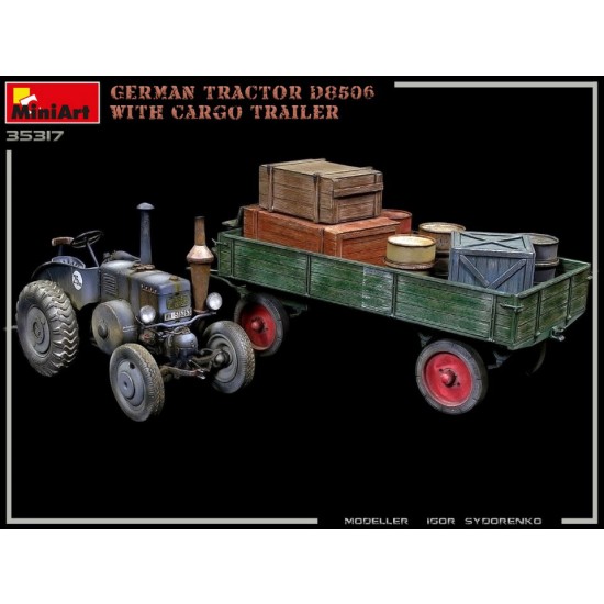 1/35 German Tractor D8506 with Cargo Trailer 1/35 German Tractor D8506 with Cargo Trailer