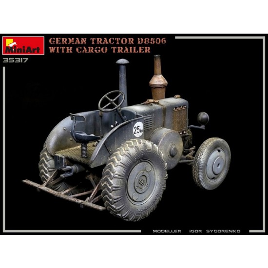 1/35 German Tractor D8506 with Cargo Trailer 1/35 German Tractor D8506 with Cargo Trailer