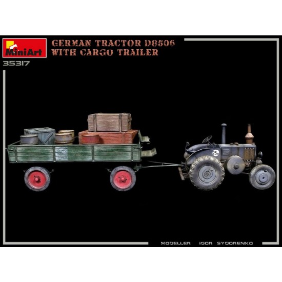 1/35 German Tractor D8506 with Cargo Trailer 1/35 German Tractor D8506 with Cargo Trailer