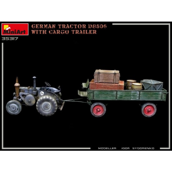 1/35 German Tractor D8506 with Cargo Trailer 1/35 German Tractor D8506 with Cargo Trailer