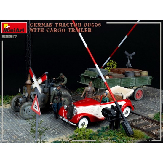 1/35 German Tractor D8506 with Cargo Trailer 1/35 German Tractor D8506 with Cargo Trailer