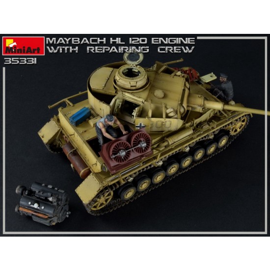 1/35 Maybach HL 120 Engine for Panzer III/IV Family w/Repair Crew 1/35 Maybach HL 120 Engine for Panzer III/IV Family w/Repair Crew