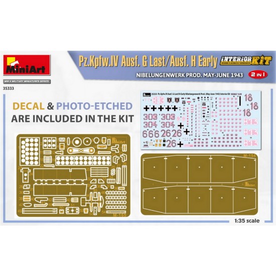 1/35 PzKpfw.IV Ausf. G-Last/H-Early Nibelungenwerk, May-June 1943 [2in1] Interior Kit