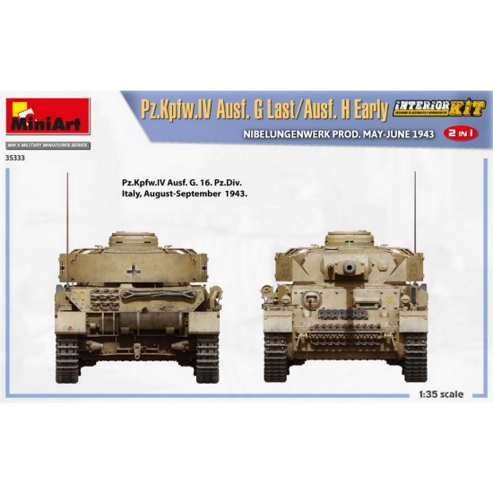 1/35 PzKpfw.IV Ausf. G-Last/H-Early Nibelungenwerk, May-June 1943 [2in1] Interior Kit