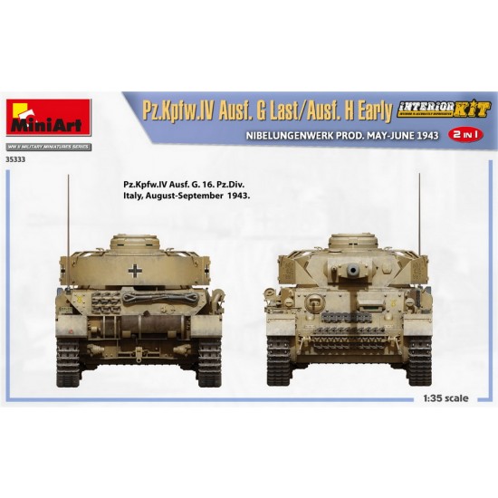 1/35 PzKpfw.IV Ausf. G-Last/H-Early Nibelungenwerk, May-June 1943 [2in1] Interior Kit