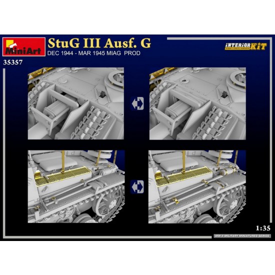 1/35 Stug III Ausf. G Dec 1944, Mar 1945 MIAG Production [Interior Kit]