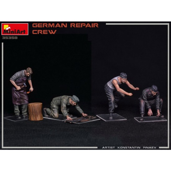 1/35 German Repair Crew (4 Figures w/Equipment)