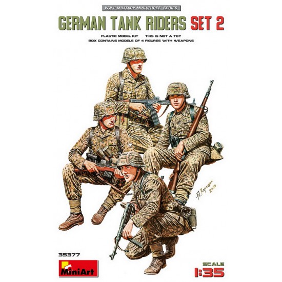 1/35 German Tank Riders Set #2 (4 figures w/weapons & equipment) 1/35 German Tank Riders Set #2 (4 figures w/weapons & equipment)