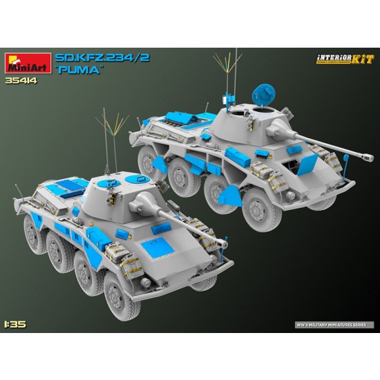 1/35 SdKfz.234/2 Puma Full Interior Kit 1/35 SdKfz.234/2 Puma Full Interior Kit