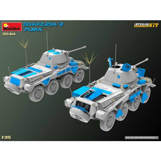 1/35 SdKfz.234/2 Puma Full Interior Kit 1/35 SdKfz.234/2 Puma Full Interior Kit