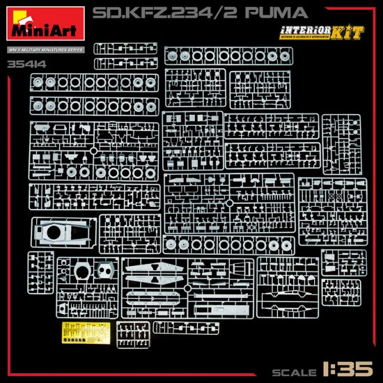 1/35 SdKfz.234/2 Puma Full Interior Kit 1/35 SdKfz.234/2 Puma Full Interior Kit