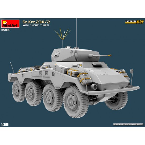 1/35 Sd.Kfz.234/2 Armoured Car with Luchs Turret [Interior Kit]