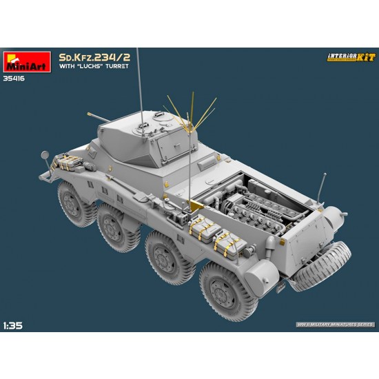 1/35 Sd.Kfz.234/2 Armoured Car with Luchs Turret [Interior Kit]