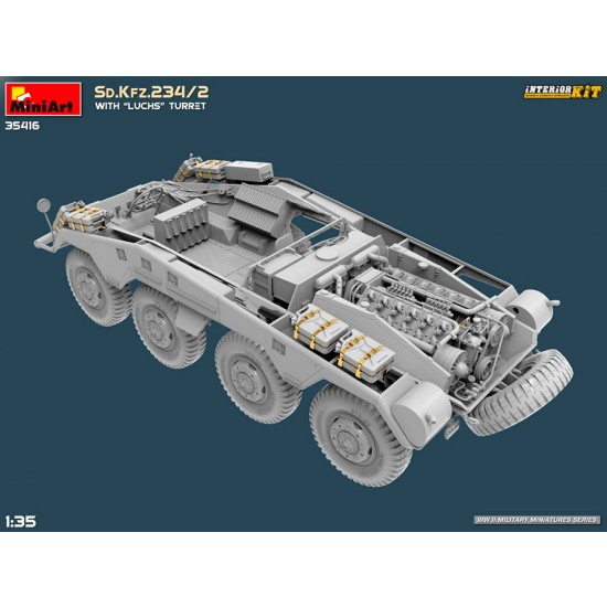 1/35 Sd.Kfz.234/2 Armoured Car with Luchs Turret [Interior Kit]