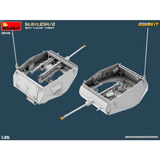 1/35 Sd.Kfz.234/2 Armoured Car with Luchs Turret [Interior Kit]