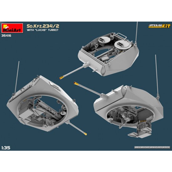 1/35 Sd.Kfz.234/2 Armoured Car with Luchs Turret [Interior Kit]