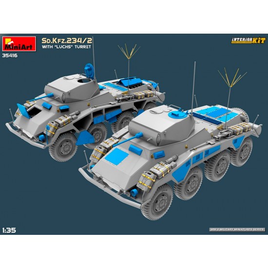 1/35 Sd.Kfz.234/2 Armoured Car with Luchs Turret [Interior Kit]