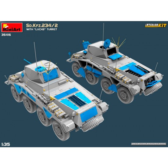 1/35 Sd.Kfz.234/2 Armoured Car with Luchs Turret [Interior Kit]